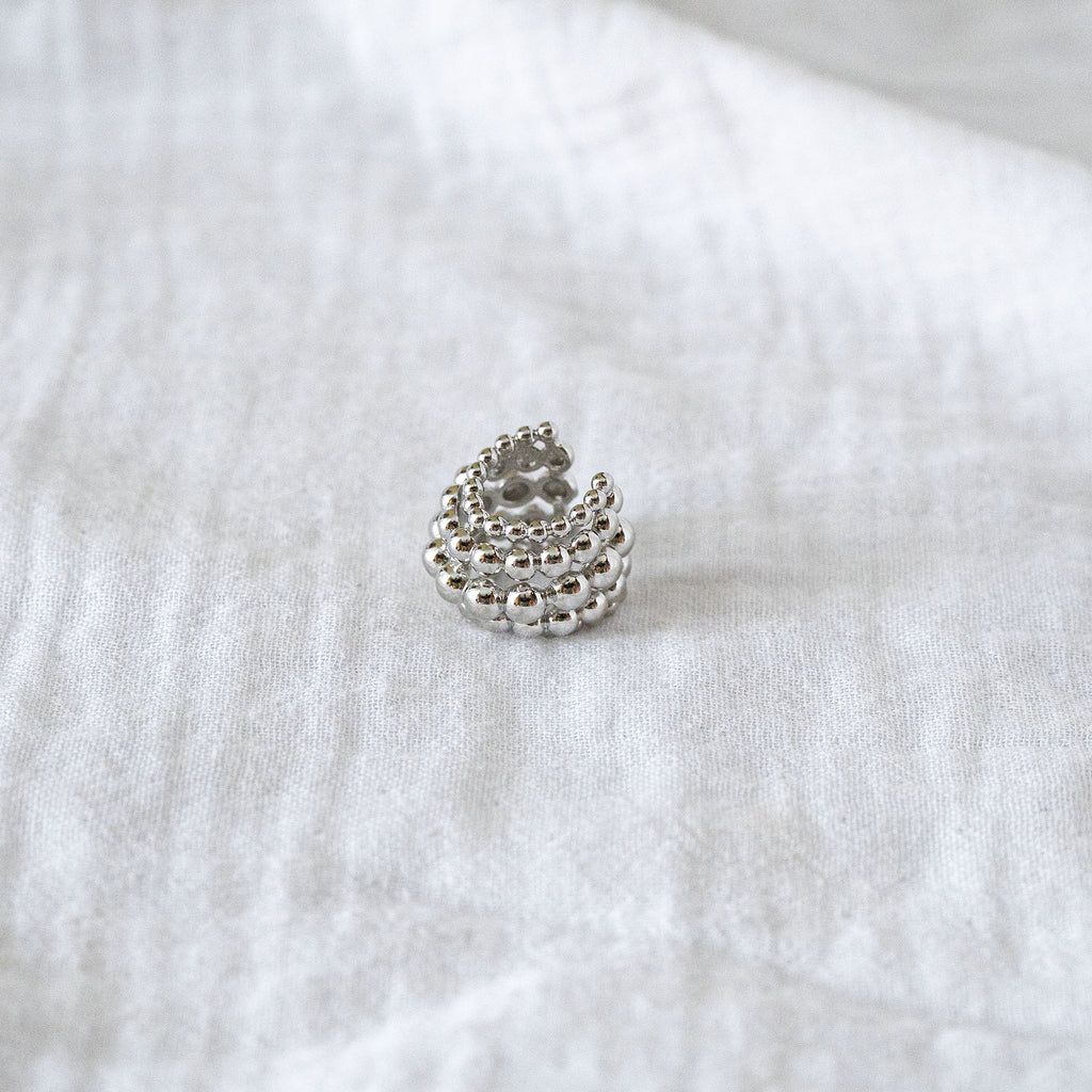 Bubble Ear Cuffs Silver