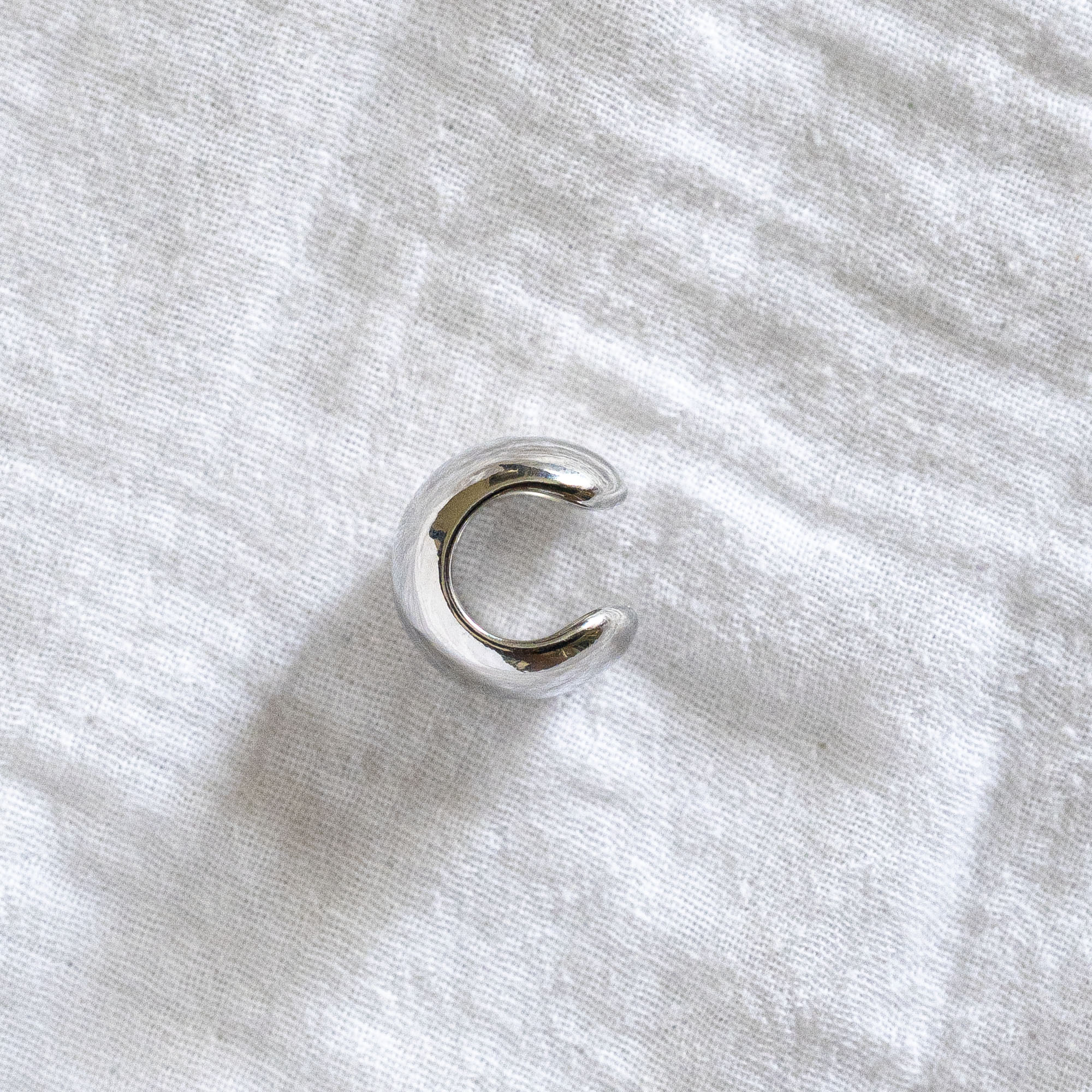 Thick Dome Earcuff Silver