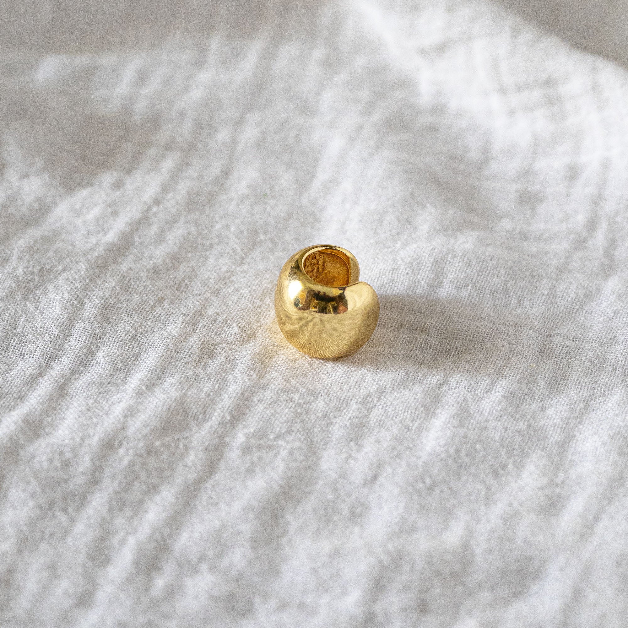 Thick Dome Ear Cuff Gold