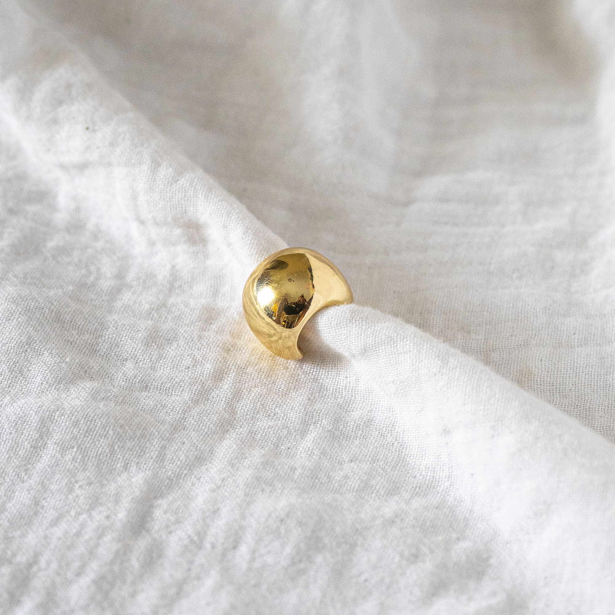 Thick Dome Ear Cuff Gold