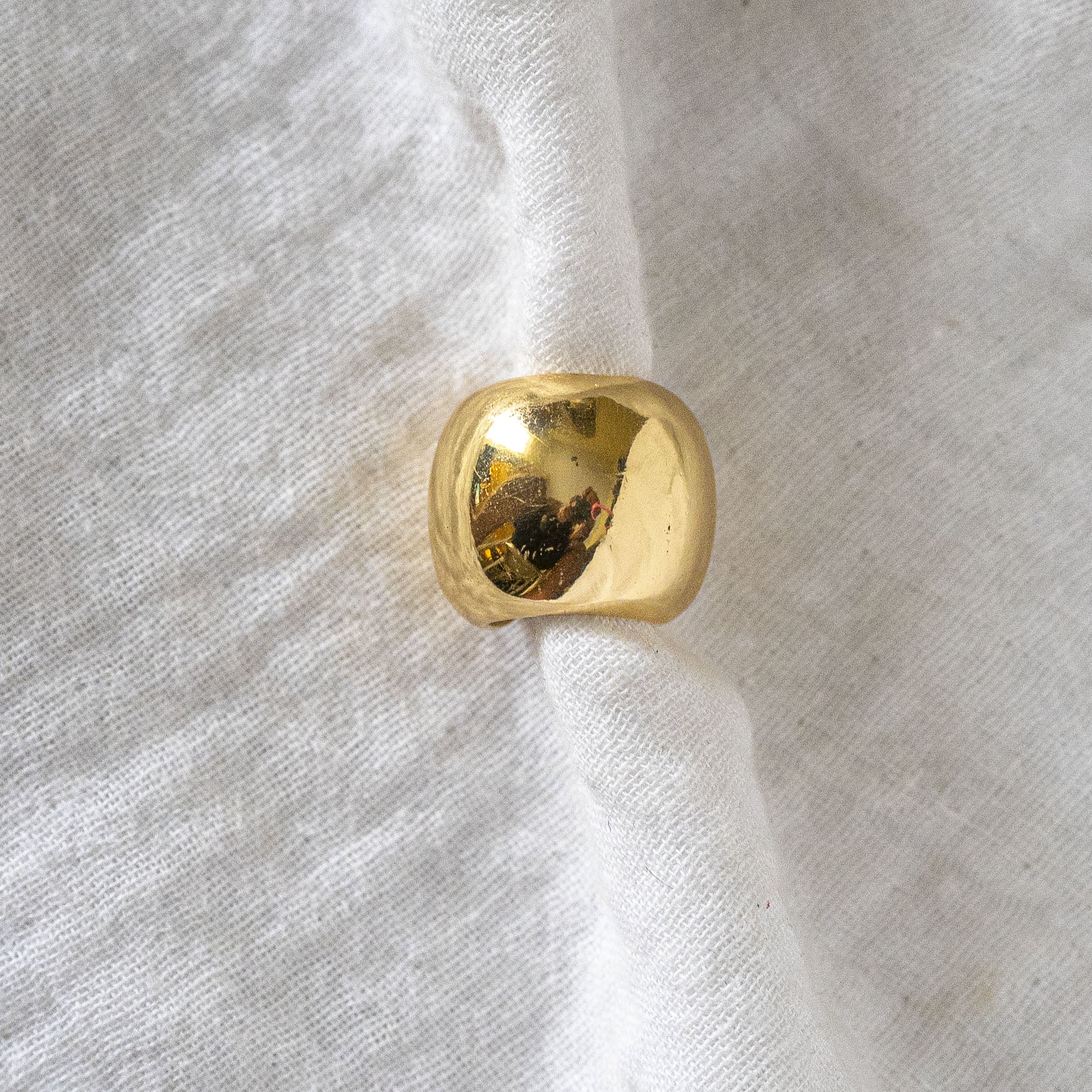 Thick Dome Ear Cuff Gold