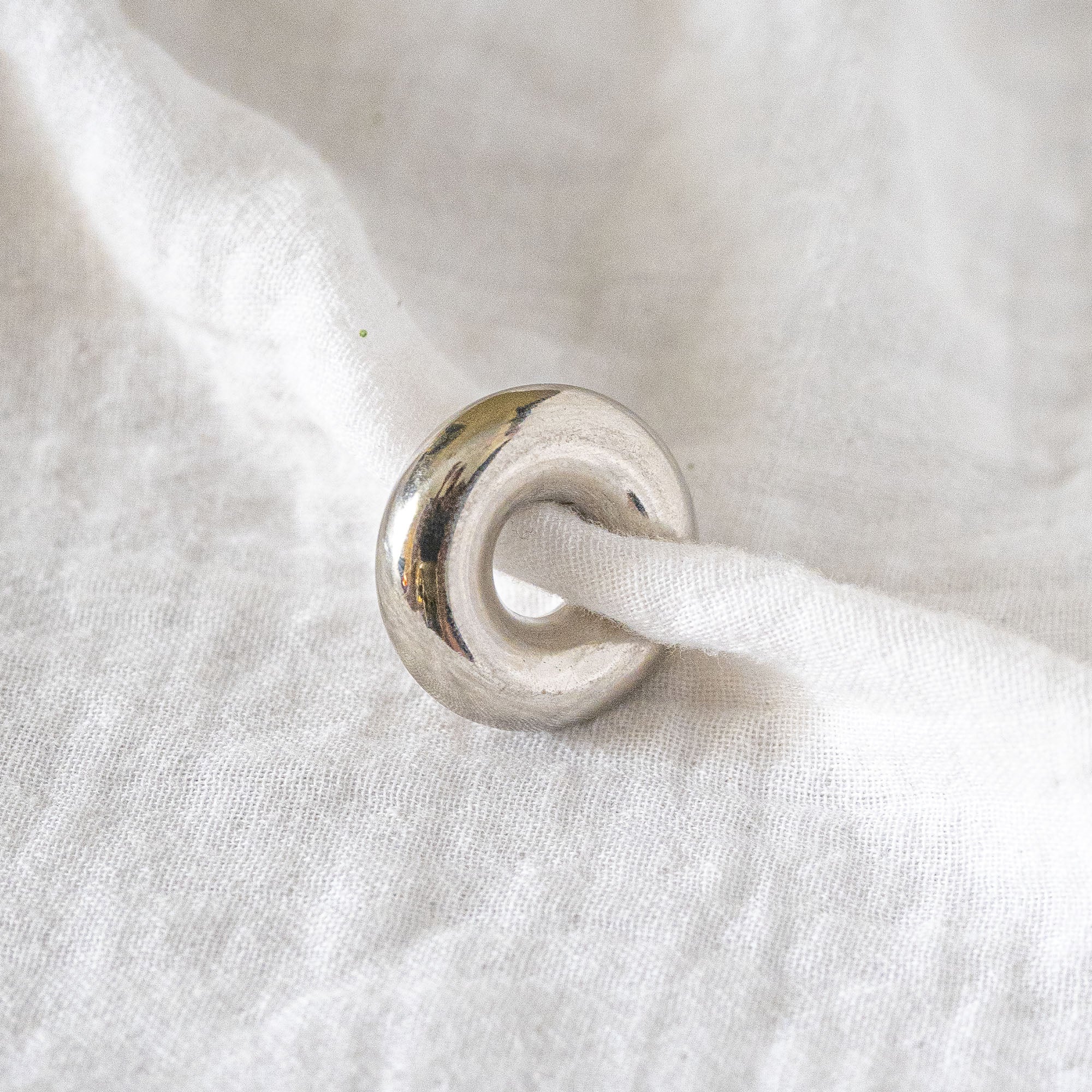 Chunky Polished Silver Minimalist Ear Cuff