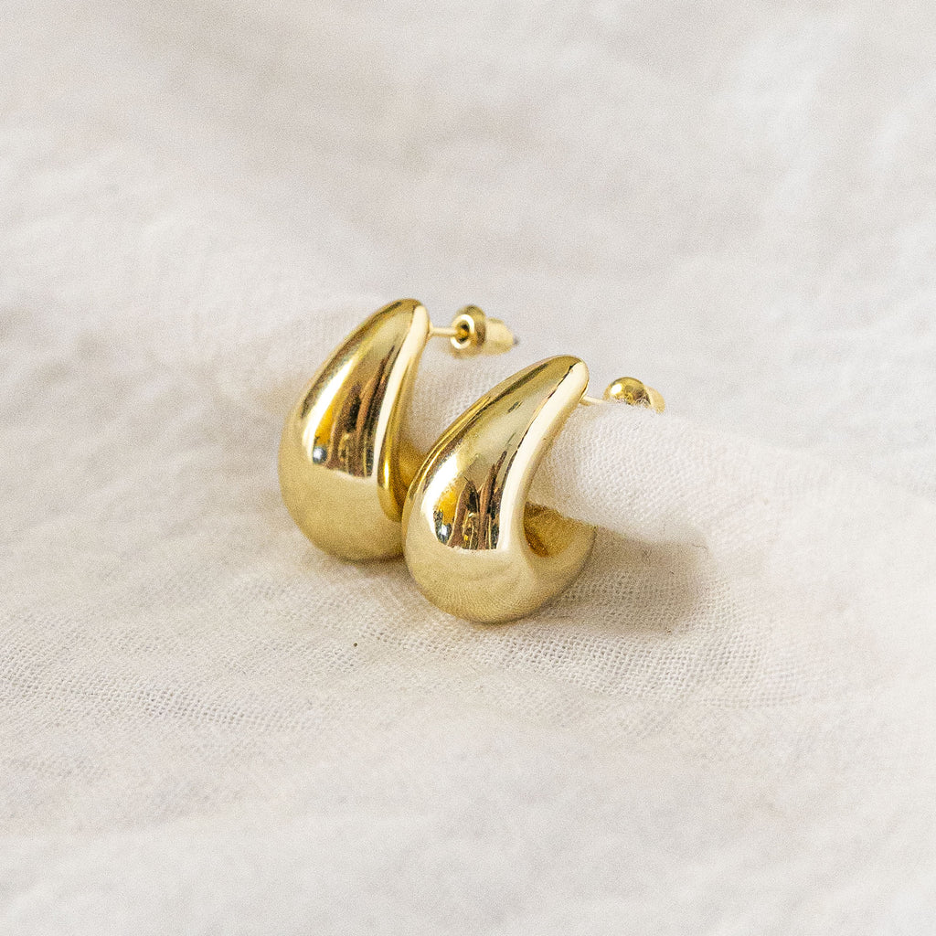 Chunky Waterdrop Stud Small Gold