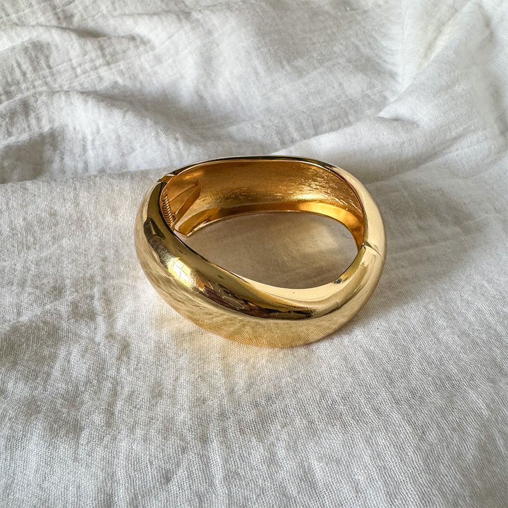 Asymmetrical Dome Cuff Gold