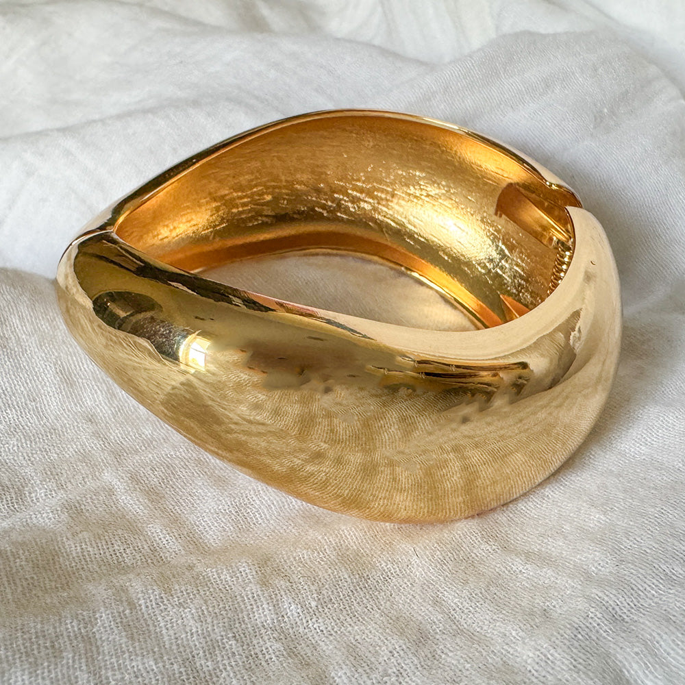 Asymmetrical Dome Cuff Gold