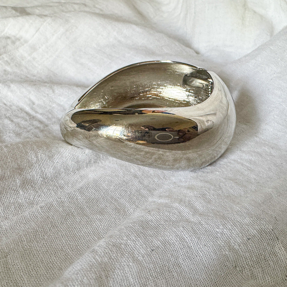 Asymmetrical Dome Cuff Silver