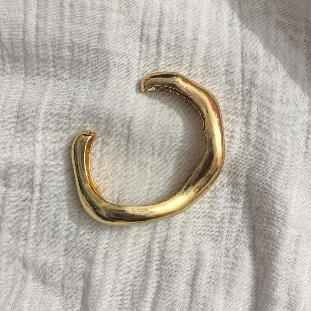 Molten Gold Sculpted Cuff Bracelet