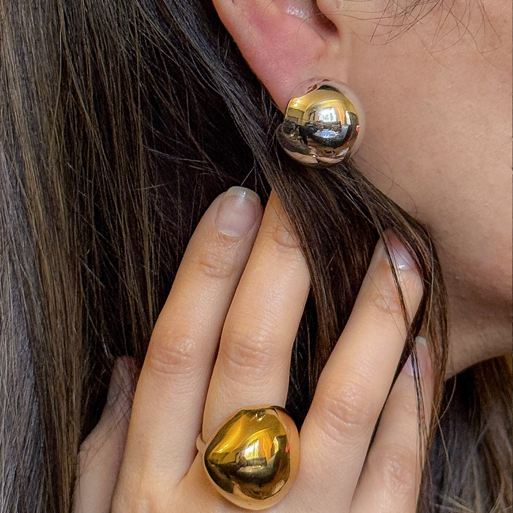 Chunky Thick Rings Gold SIZE 7