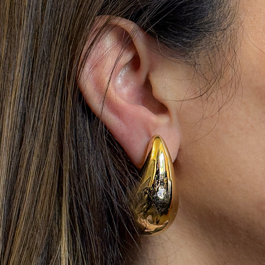 Teardrop Earrings Gold Large