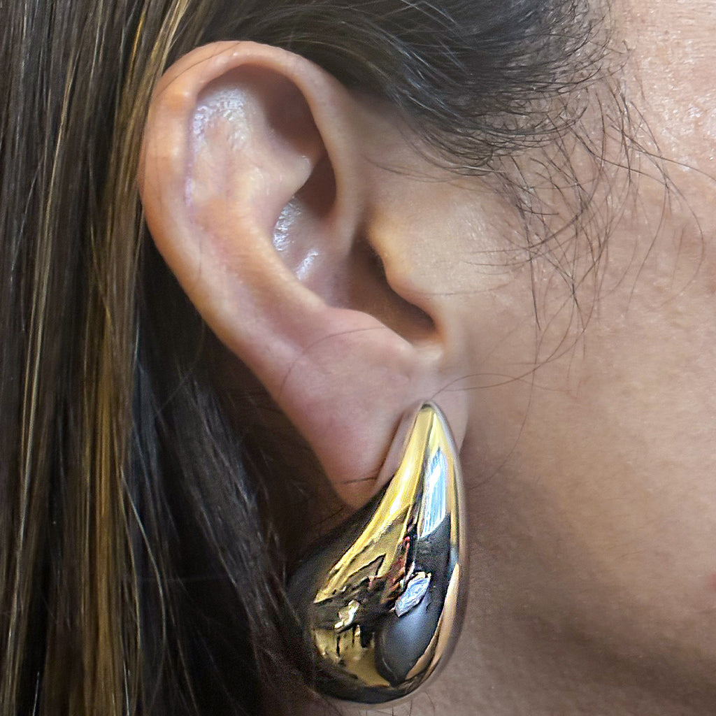 Teardrop Earrings Silver Large